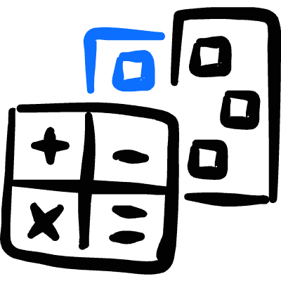 Real Estate Market Calculator Building Icon from Freehand Duotone Set