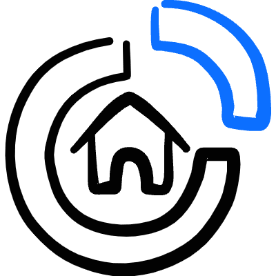Real Estate Market House Icon from Freehand Duotone Set