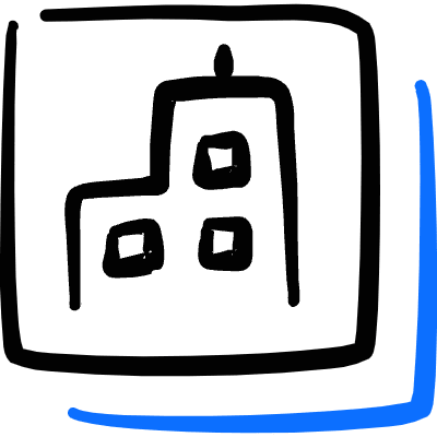 Real Estate Building Icon from Freehand Duotone Set