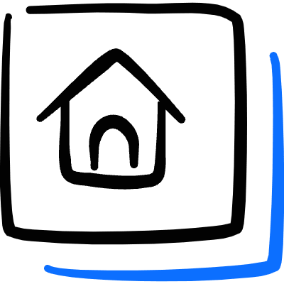 Real Estate House Icon from Freehand Duotone Set