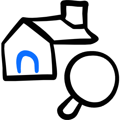 Real Estate Search House 1 Icon from Freehand Duotone Set