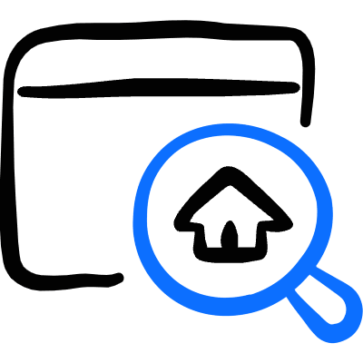Real Estate Search House Browser Icon from Freehand Duotone Set