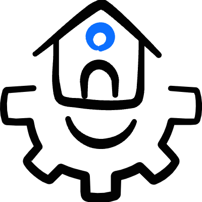 Real Estate Settings House Cog 2 Icon from Freehand Duotone Set