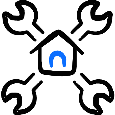 Real Estate Settings House Wrench Icon from Freehand Duotone Set