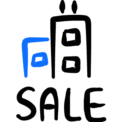 Real Estate Sign Building Sale Icon from Freehand Duotone Set