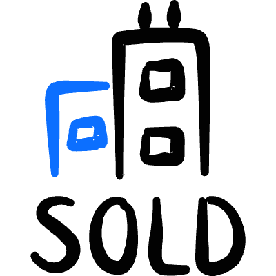 Real Estate Sign Building Sold Icon from Freehand Duotone Set