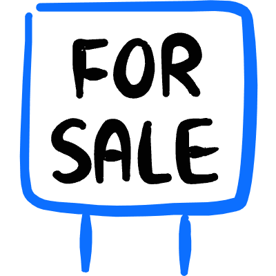 Real Estate Sign For Sale Icon from Freehand Duotone Set