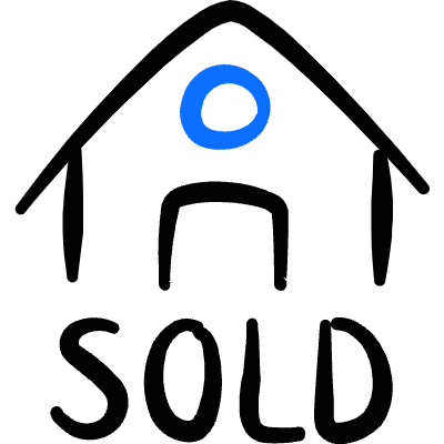 Real Estate Sign House Sold Icon from Freehand Duotone Set