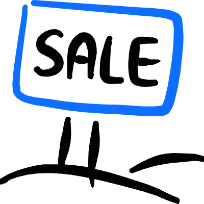 Real Estate Sign Sale 1 Icon from Freehand Duotone Set