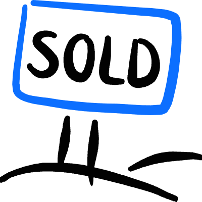 Real Estate Sign Sold Icon from Freehand Duotone Set