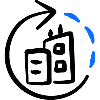 Real Estate Update Building Refresh Icon from Freehand Duotone Set