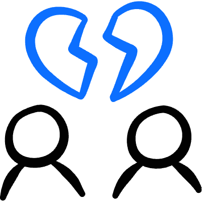 Breakup Couple Man Man Icon from Freehand Duotone Set