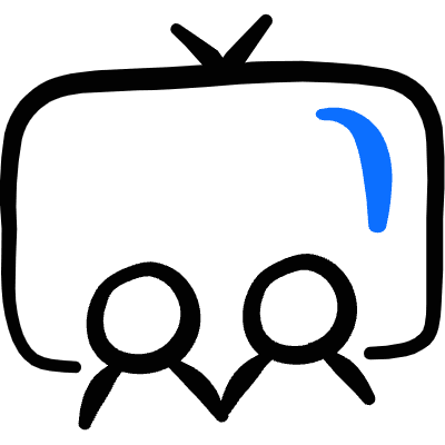 Couple Tv Icon from Freehand Duotone Set