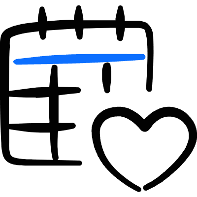 Dating Calendar Icon from Freehand Duotone Set