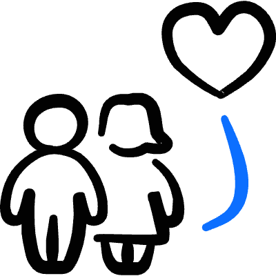 Dating Couple Balloon Icon from Freehand Duotone Set
