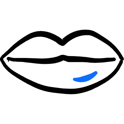 Dating Lips Kiss Icon from Freehand Duotone Set