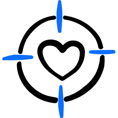 Dating Target Icon from Freehand Duotone Set