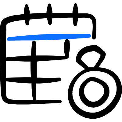 Engagement Calendar Date Icon from Freehand Duotone Set