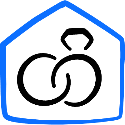 Engagement Couple Move In House Icon from Freehand Duotone Set