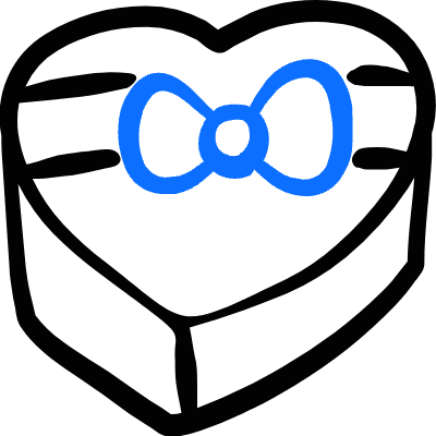 Love Gift Box Heart Icon from Freehand Duotone Set