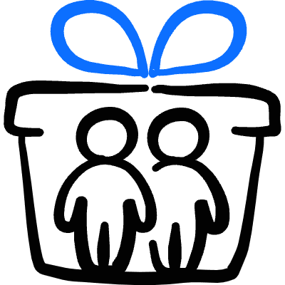 Love Gift Couple Box Icon from Freehand Duotone Set