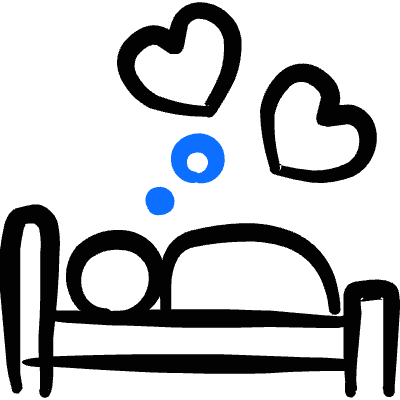 Love Heart Bed Icon from Freehand Duotone Set