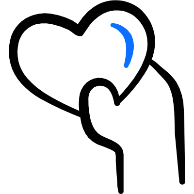 Love Heart Hold Icon from Freehand Duotone Set