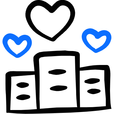 Love Heart Hotel Icon from Freehand Duotone Set