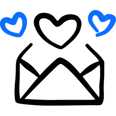 Love Heart Letter Icon from Freehand Duotone Set