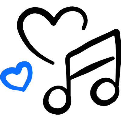 Love Heart Music Icon from Freehand Duotone Set