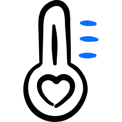 Love Heart Thermometer Icon from Freehand Duotone Set