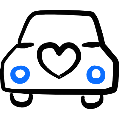 Wedding Car Icon from Freehand Duotone Set