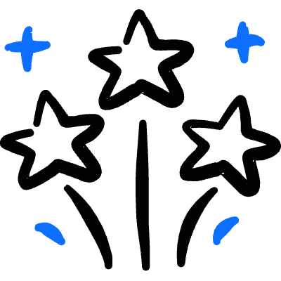 Wedding Fireworks Icon from Freehand Duotone Set