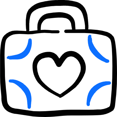 Wedding Luggage Icon from Freehand Duotone Set