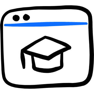 E Learning Application Window Icon from Freehand Duotone Set