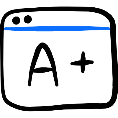 E Learning Application Windows Grading A Icon from Freehand Duotone Set