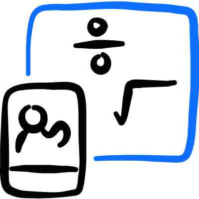 E Learning Math Smartphone Icon from Freehand Duotone Set