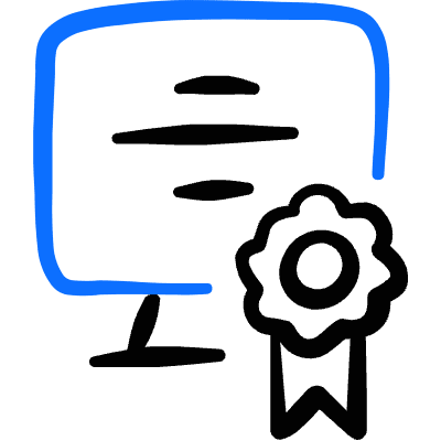 E Learning Monitor Certificate Icon from Freehand Duotone Set