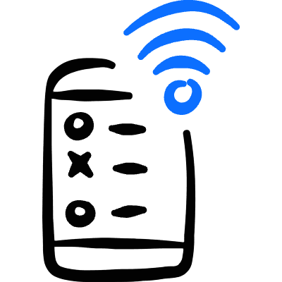 E Learning Smartphone Exam Icon from Freehand Duotone Set