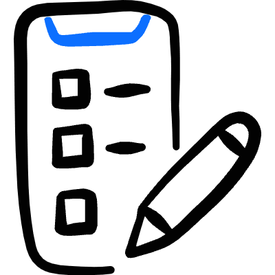 E Learning Smartphone Pencil Icon from Freehand Duotone Set