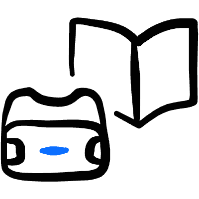 E Learning Virtual Reality Book Icon from Freehand Duotone Set