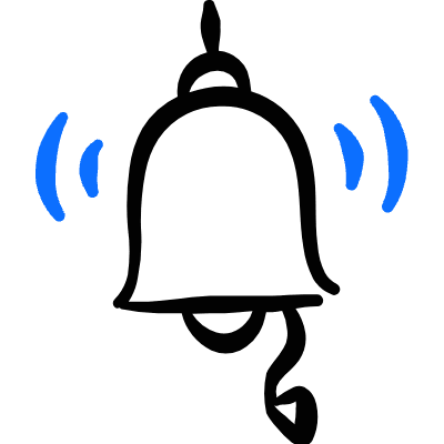 School Bell Icon from Freehand Duotone Set