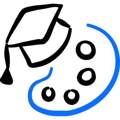 School Test Art Icon from Freehand Duotone Set