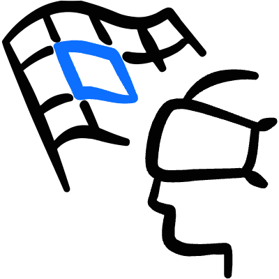 Simulation Learning Race Car Icon from Freehand Duotone Set