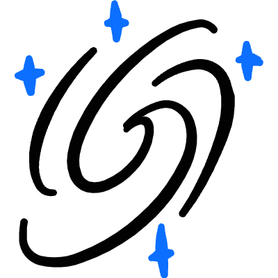 Astronomy Galaxy Icon from Freehand Duotone Set