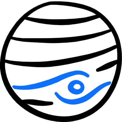 Astronomy Solar System Planet Jupiter Icon from Freehand Duotone Set