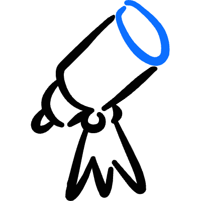 Astronomy Telescope Icon from Freehand Duotone Set