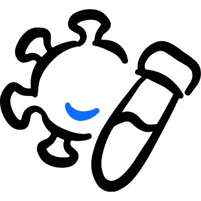 Lab Experiment Bacteria Icon from Freehand Duotone Set