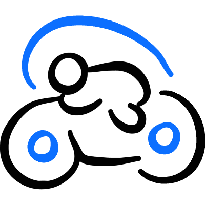 Science Fiction Light Cycle Icon from Freehand Duotone Set