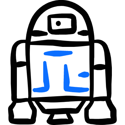 Science Fiction R2d2 Robot Icon from Freehand Duotone Set